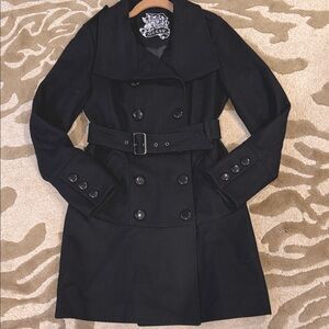 GUESS Women's Elegant Black Trench Coat